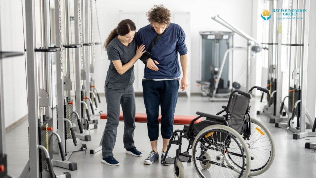 Psychosocial Recovery Coaching Man Being Guided by Psychosocial Coach